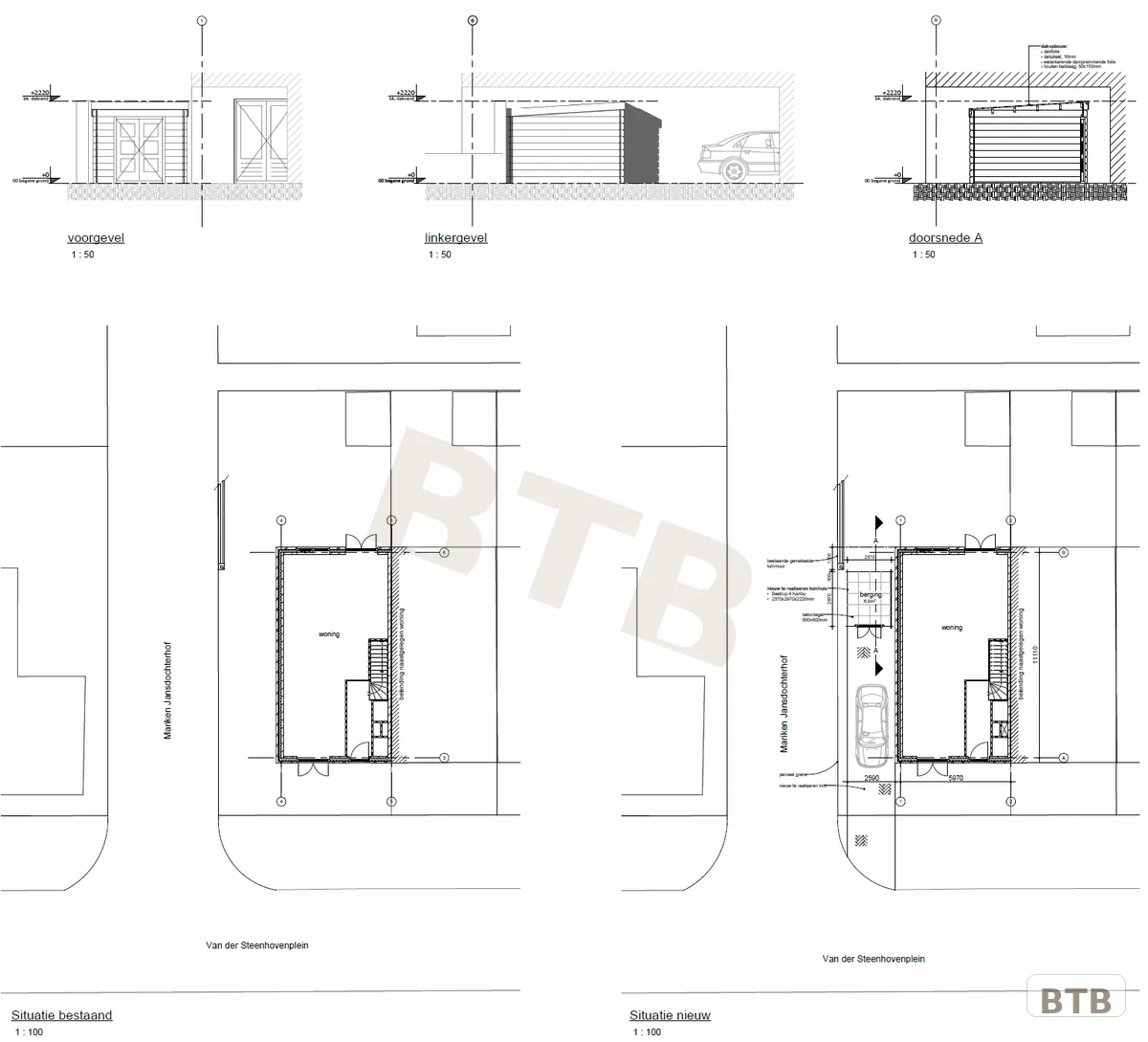Situatietekening inrit — Dordrecht